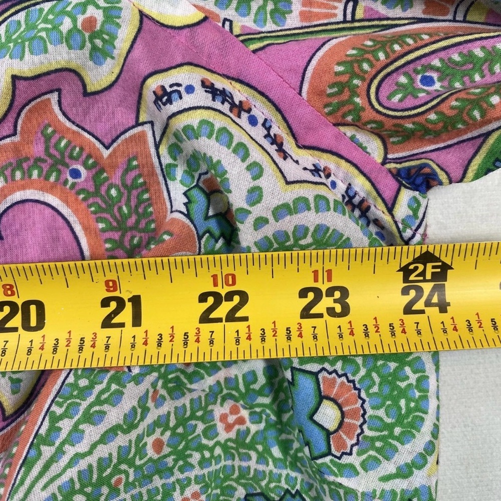 Lauren Ralph Lauren Shirt Womens 1X Plus Multicolor Paisley 3/4 Sleeve Button Up - Picture 4 of 6